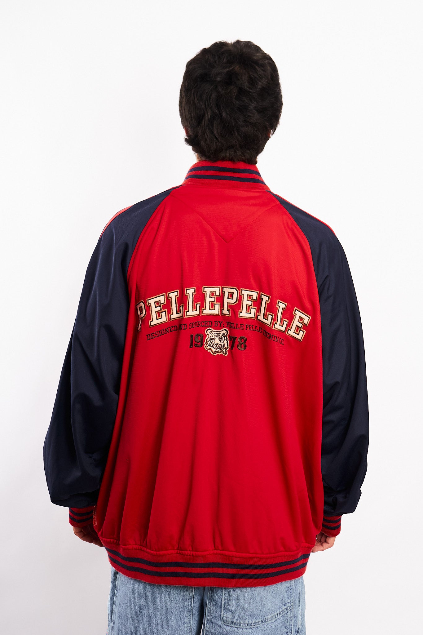 Vintage Y2K Pelle Pelle Big Logo Tiger Track Jacket (XL)