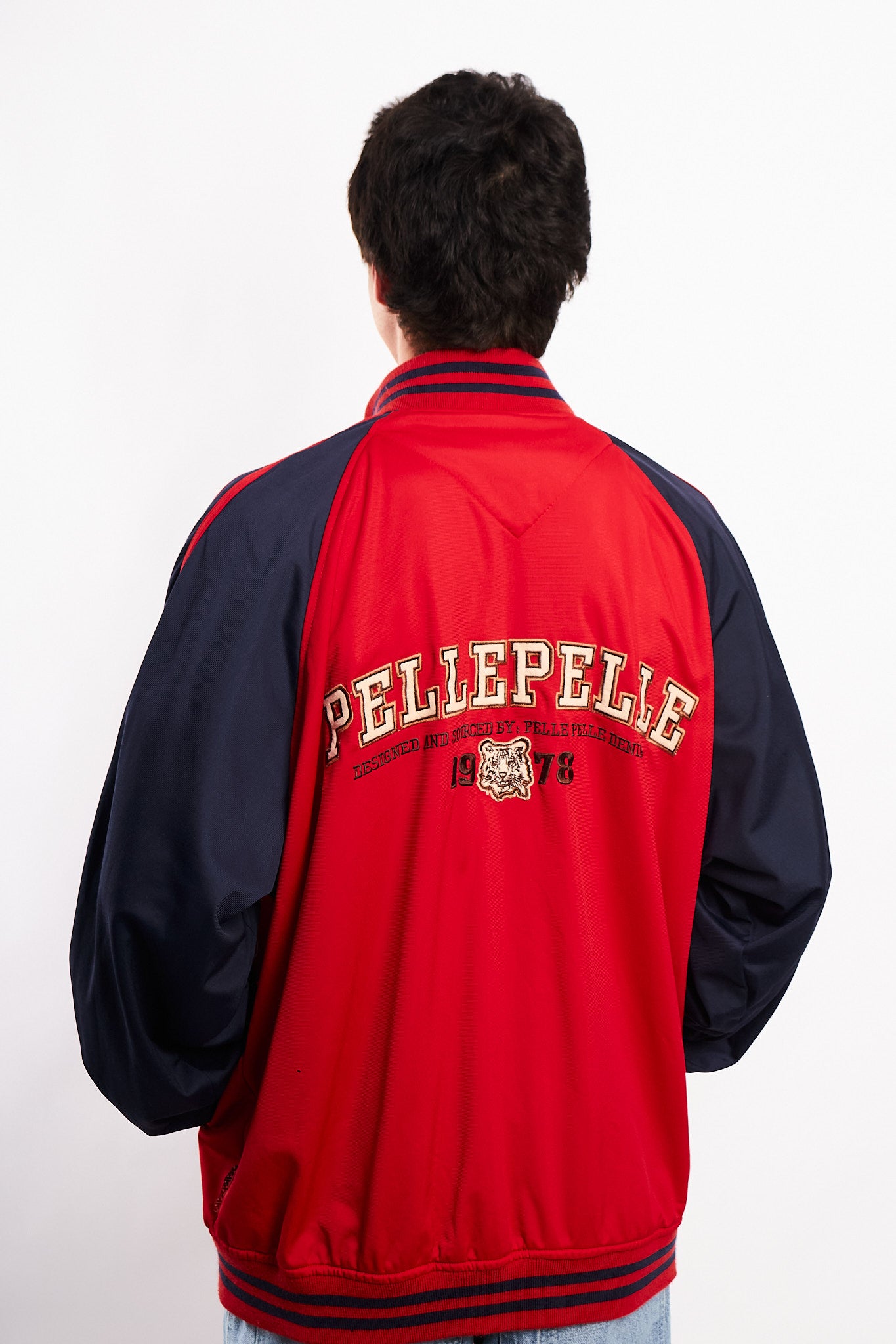 Vintage Y2K Pelle Pelle Big Logo Tiger Track Jacket (XL)