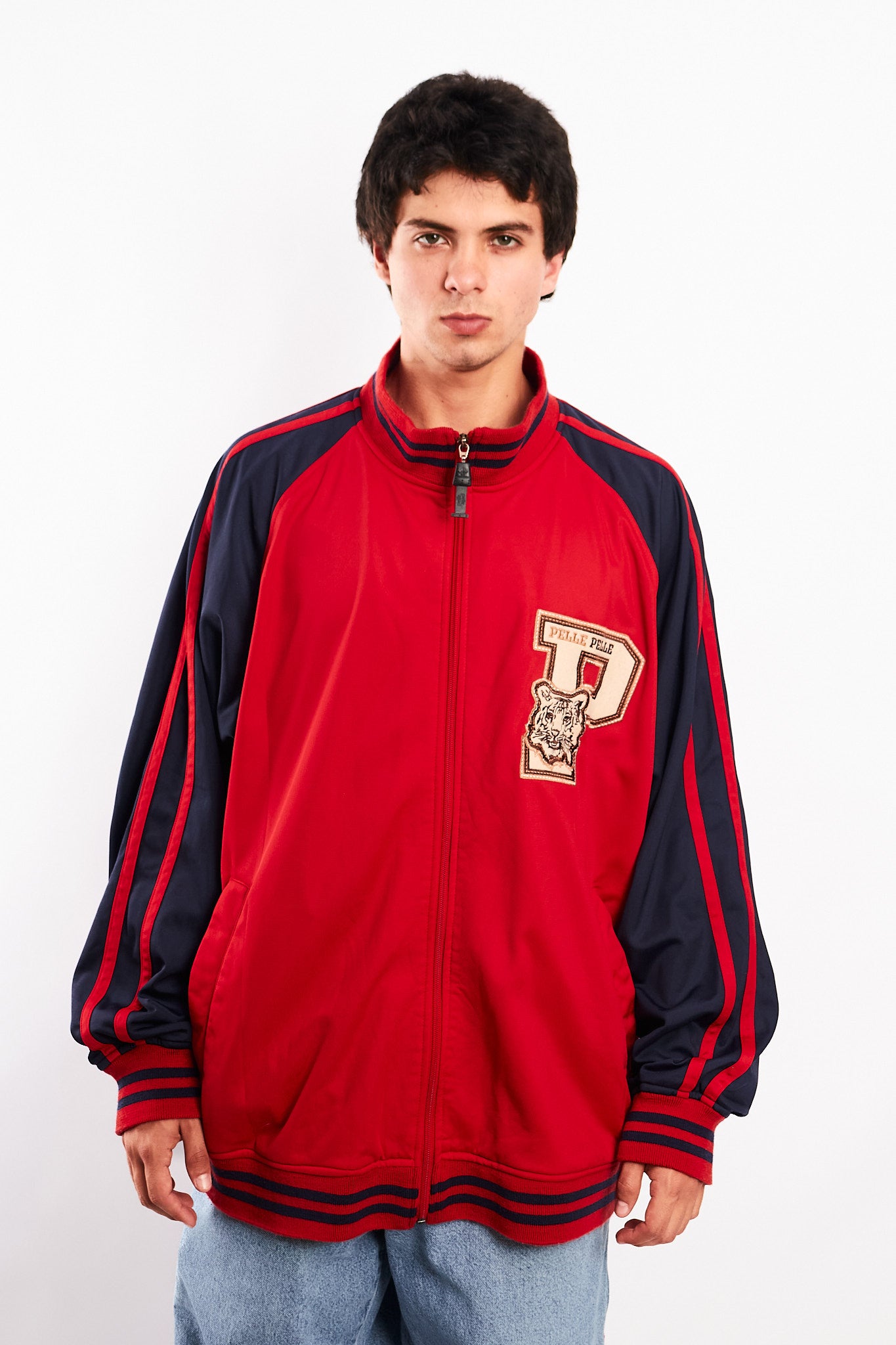 Vintage Y2K Pelle Pelle Big Logo Tiger Track Jacket (XL)
