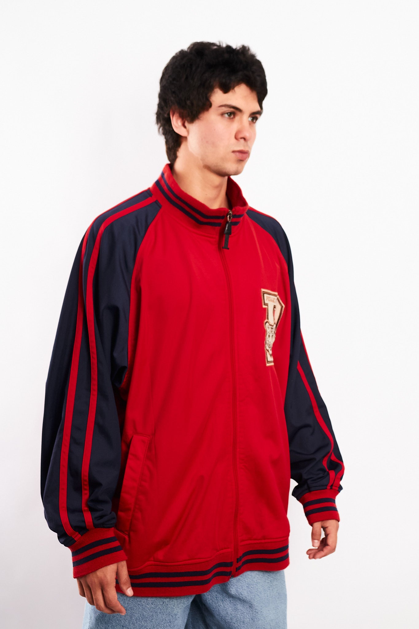 Vintage Y2K Pelle Pelle Big Logo Tiger Track Jacket (XL)