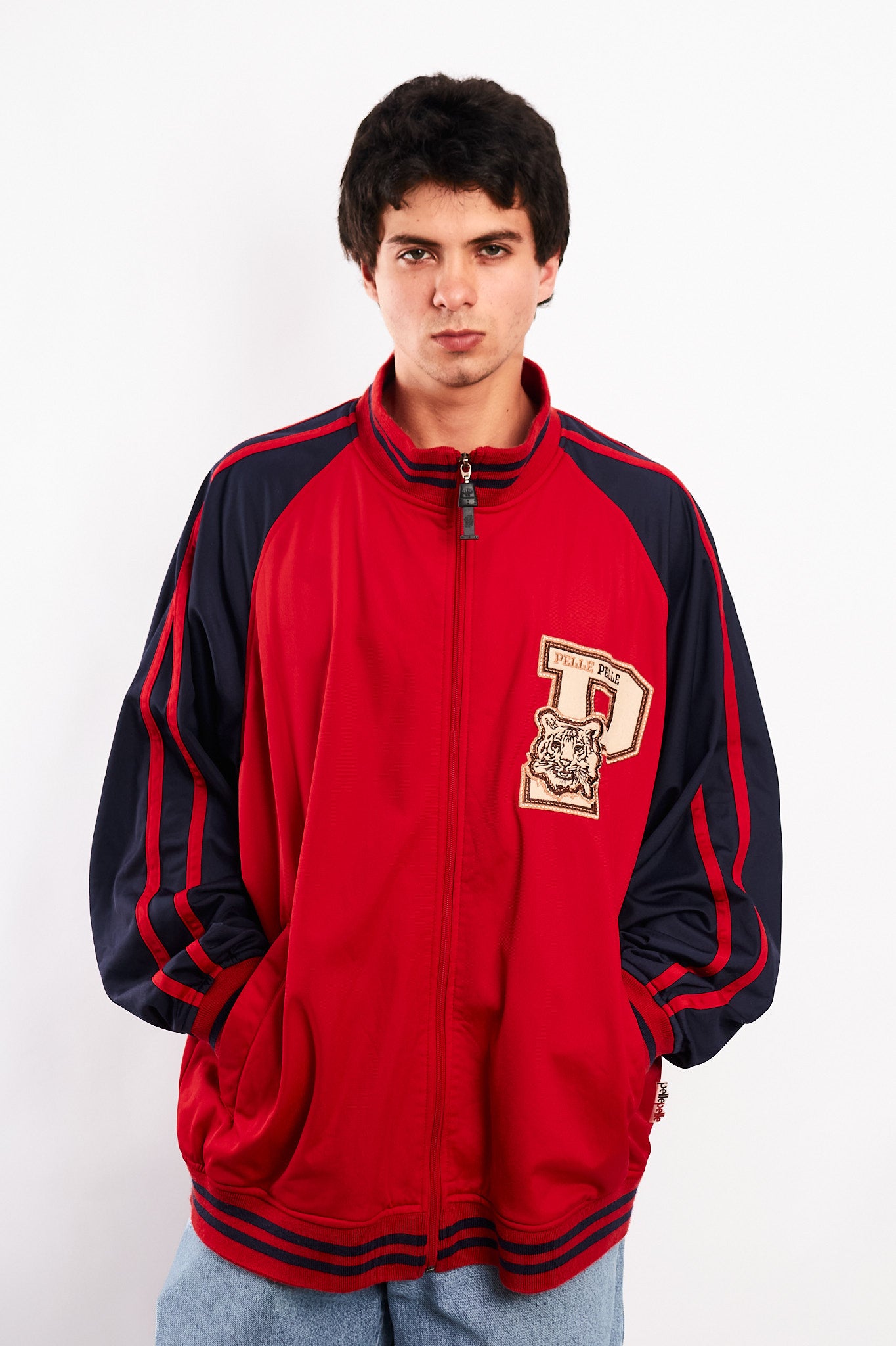 Vintage Y2K Pelle Pelle Big Logo Tiger Track Jacket (XL)