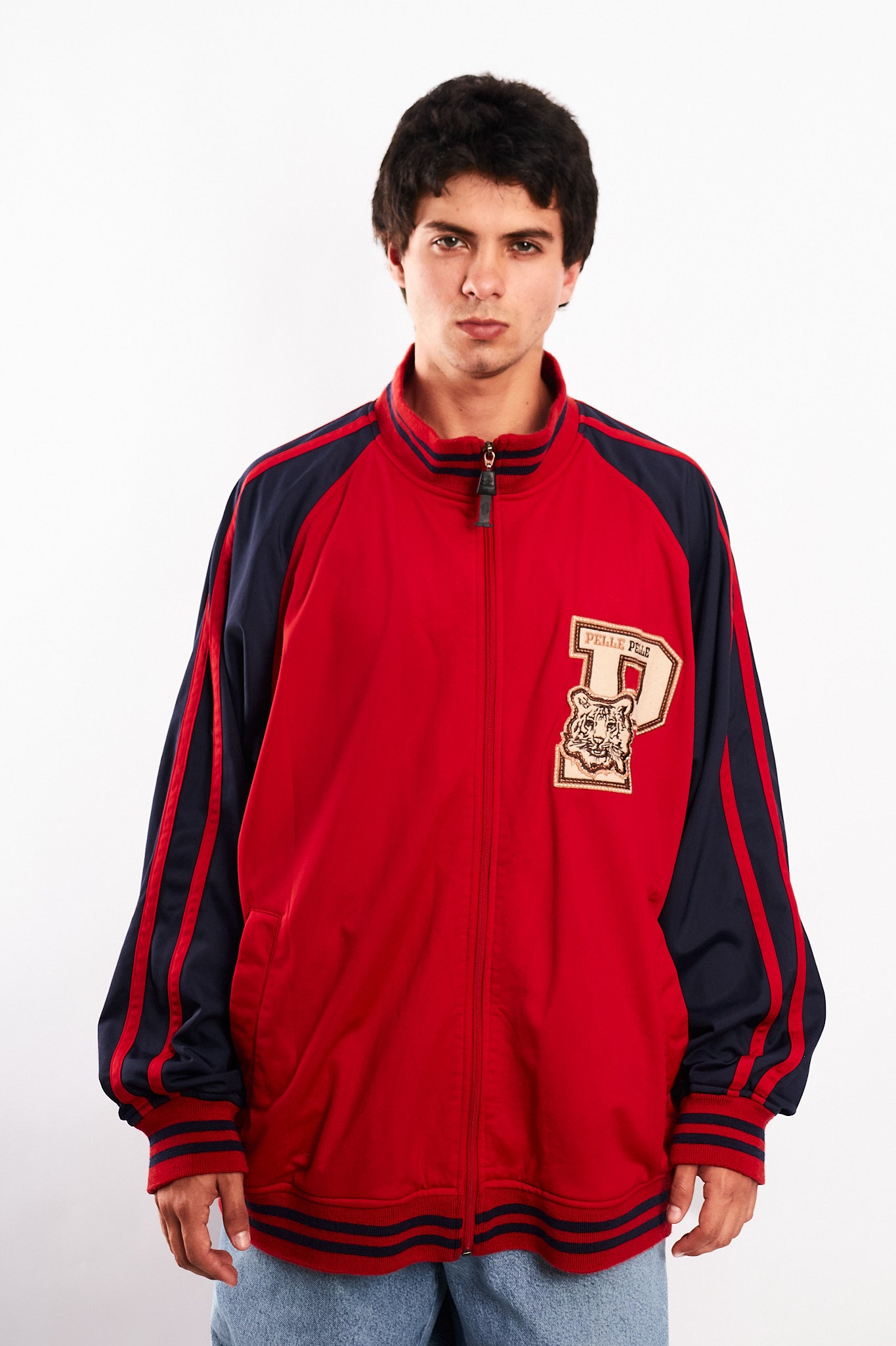 Vintage Y2K Pelle Pelle Big Logo Tiger Track Jacket (XL)