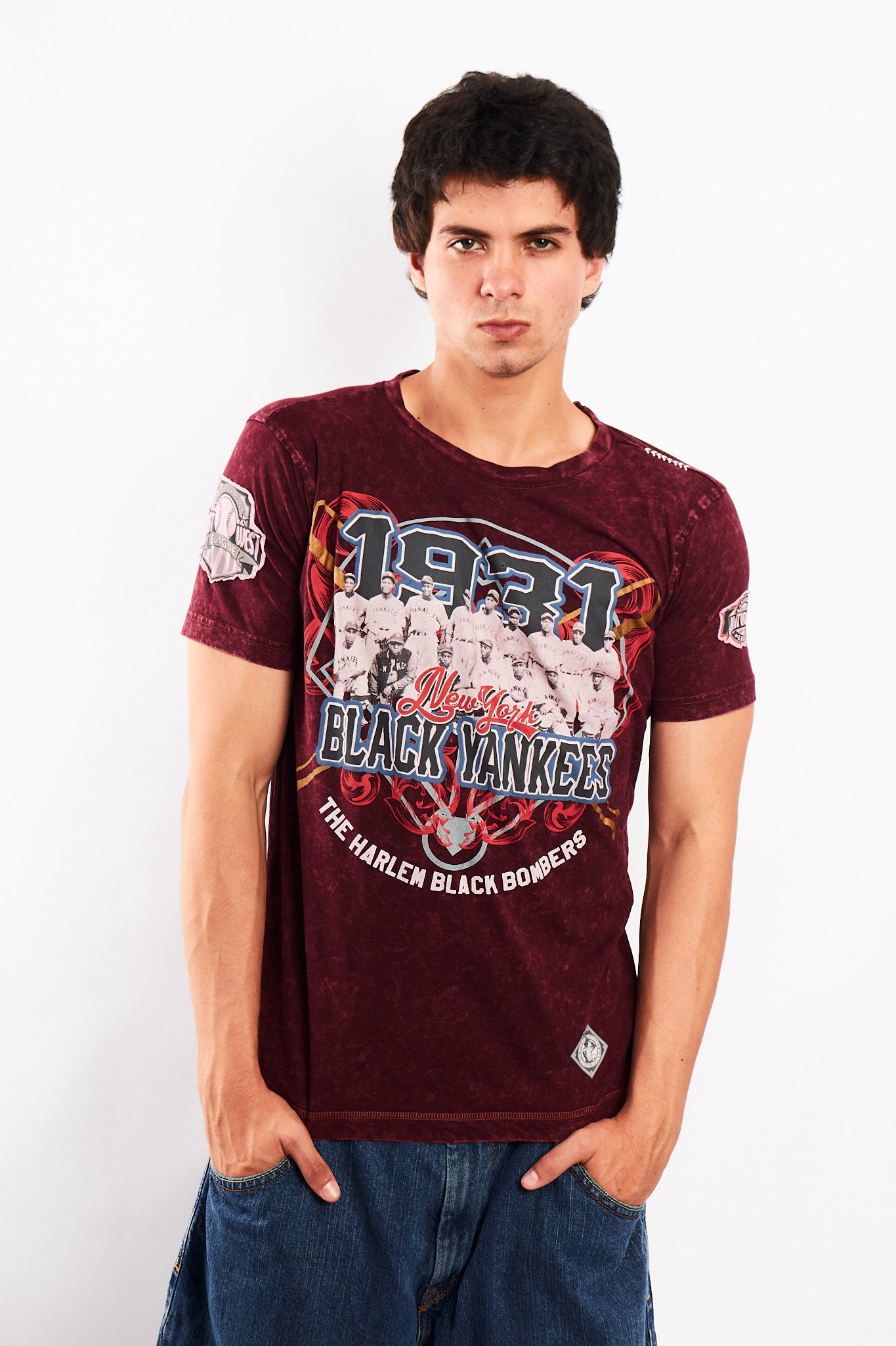 1990 Vintage Rawsports x Negro League Black Yankees Tee (M)