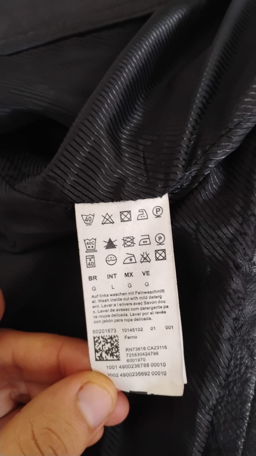 2000 Hugo Boss Leather Harrington Jacket (L)