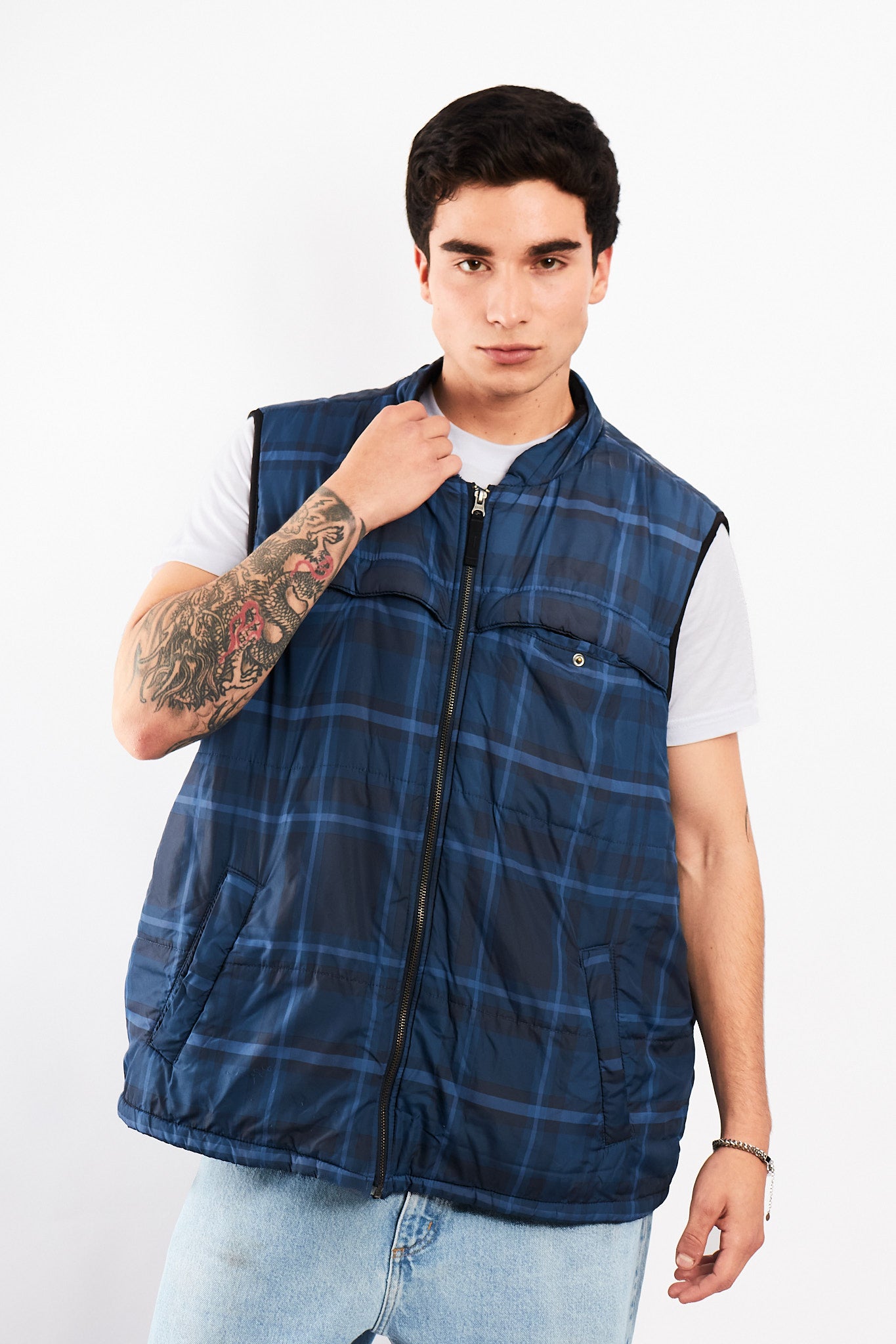 2000 Chaps Tartan Vest (L/XL)