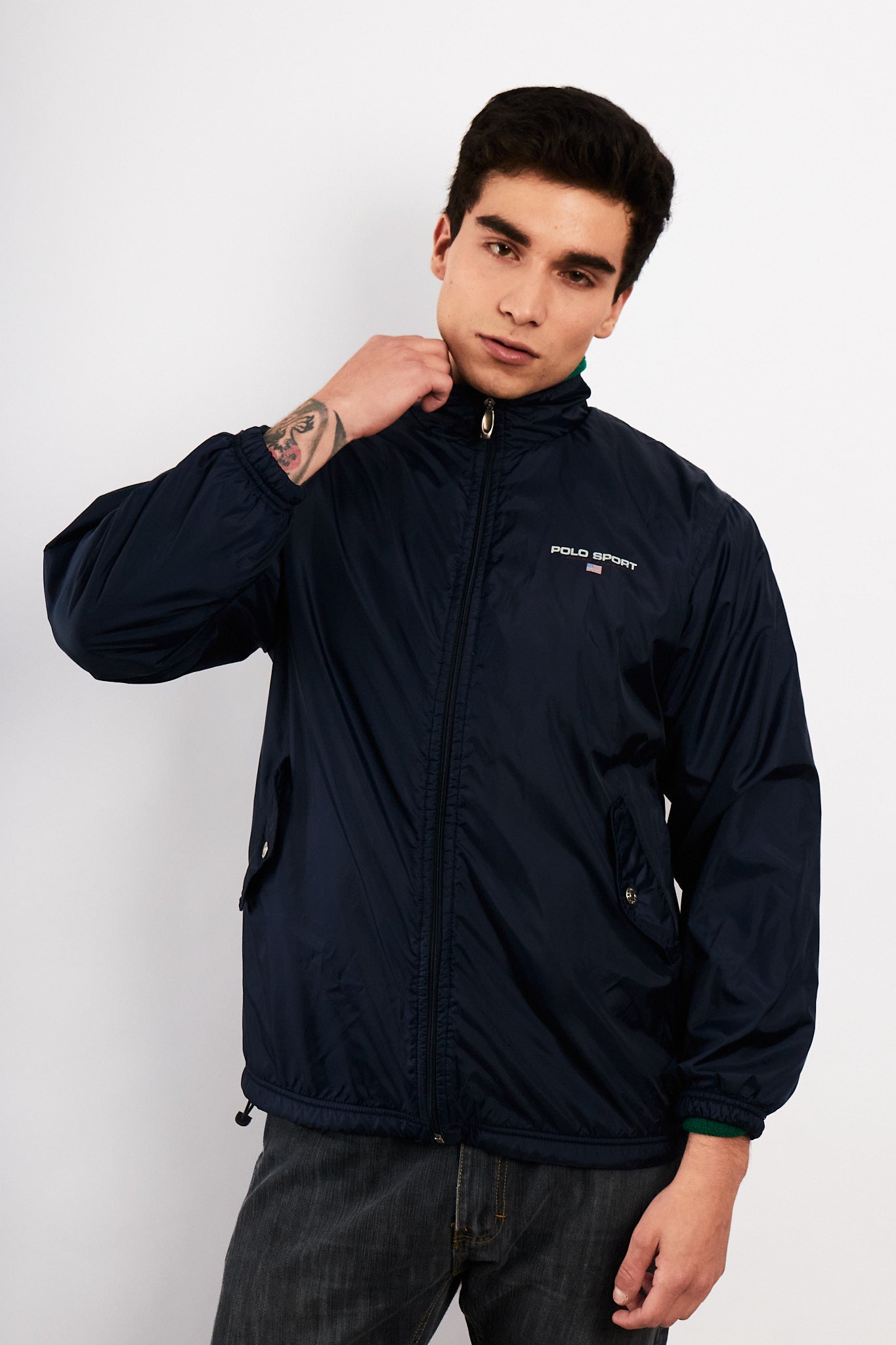 1990s Vintage Polo Sport Ralph Lauren Big Logo Jacket (M)